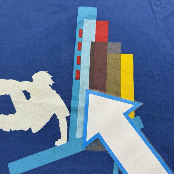 MINI BODEN Parkour Jumping Guy Blue Graphic Tee Size 7-8 Kids Gymnastics City - Picture 5 of 5
